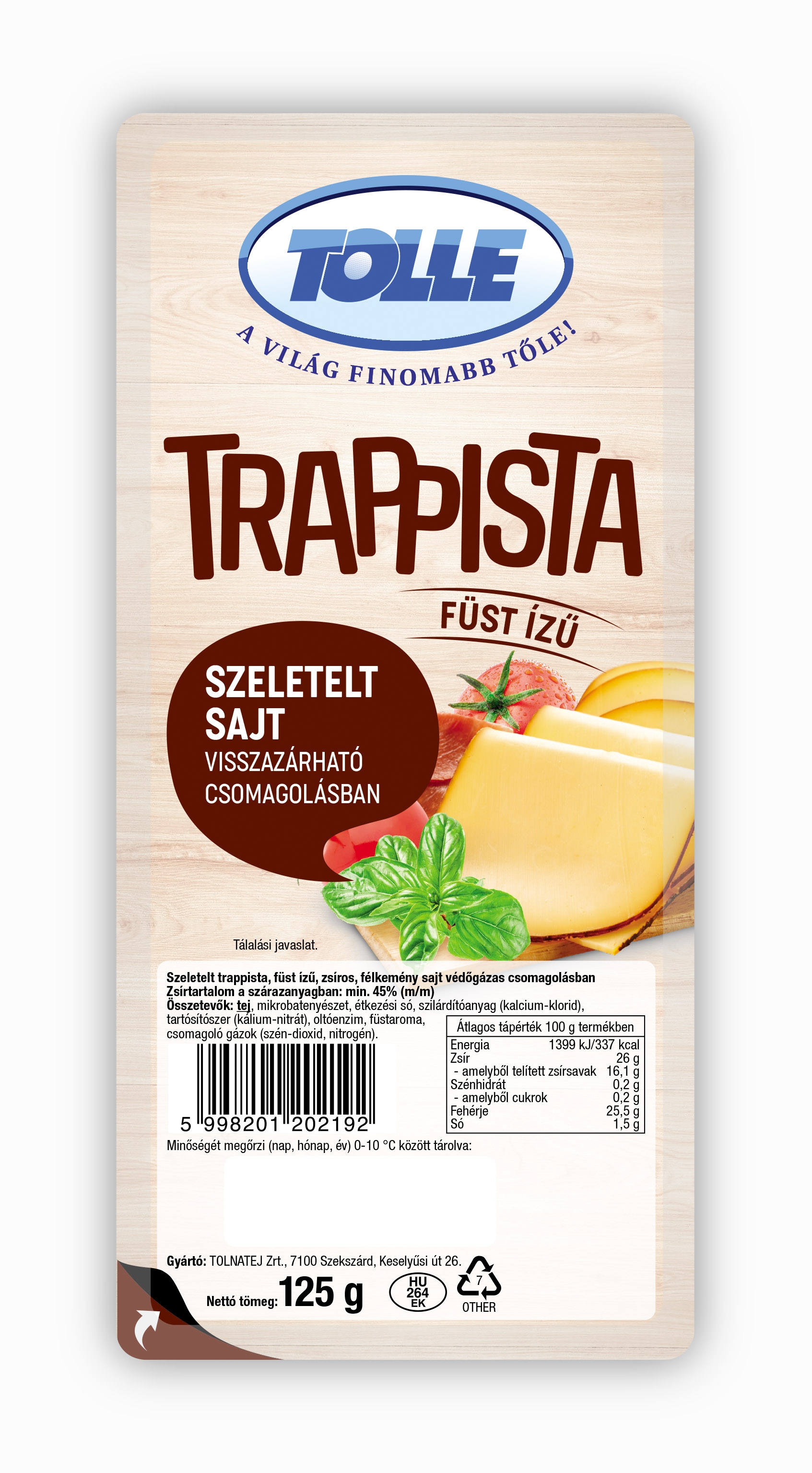 Tolle Cheese Smoked Trappist Sliced Equalized Smoked Trappist